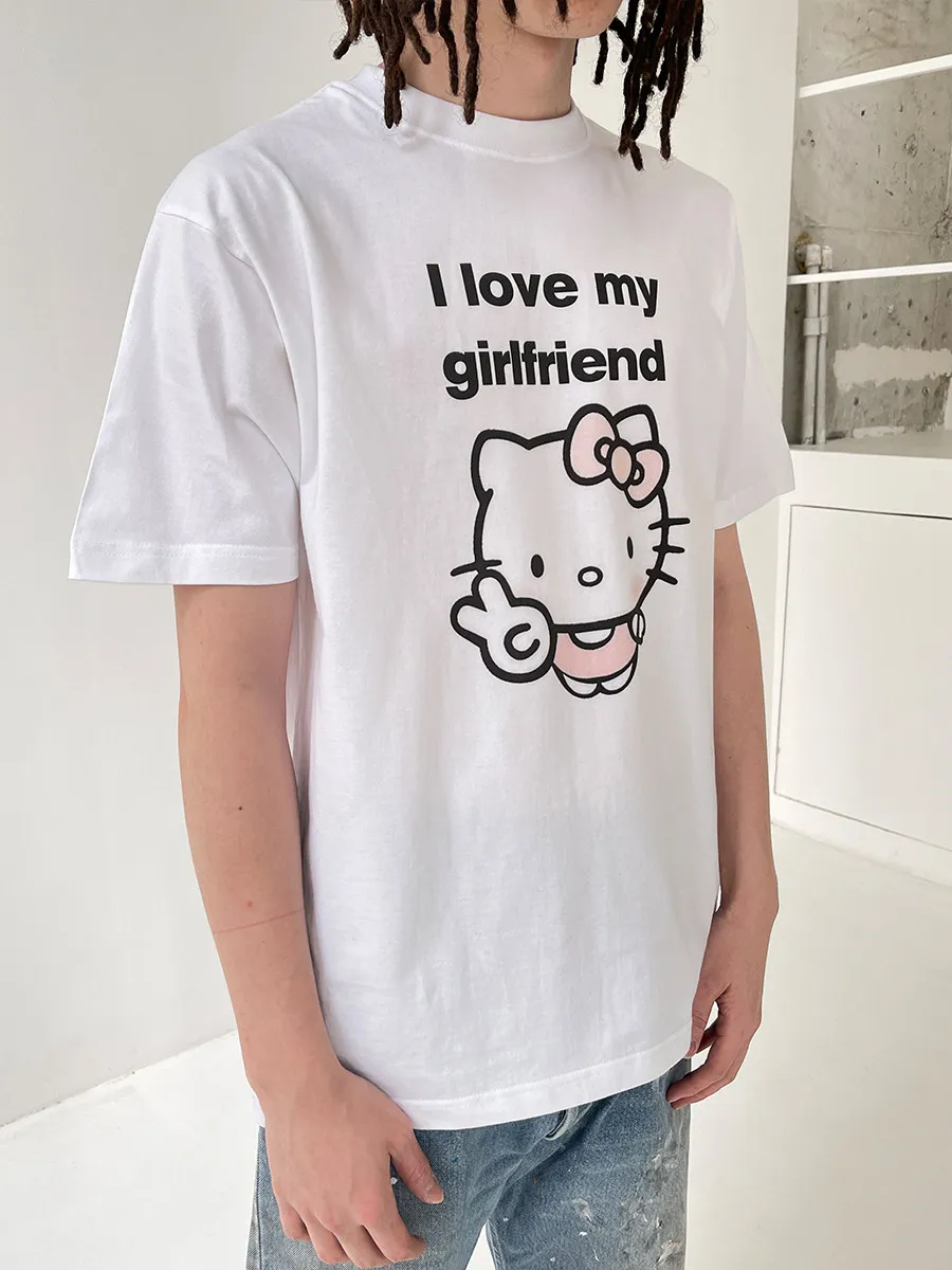 2026 Sanrio Hello Kitty Adlv Summer Men's and Women's Pure Cotton T-shirt Comfortable, Breathable, High Quality Ins Y2k