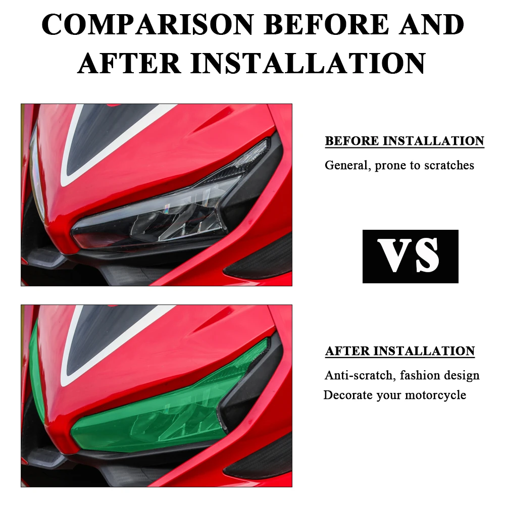 Motorcycle Headlight Stickers Accessories For Honda CBR650R CBR400R CBR 650R 400R CBR 650 R 2019-2022 2023 Clear Headlamp Decals