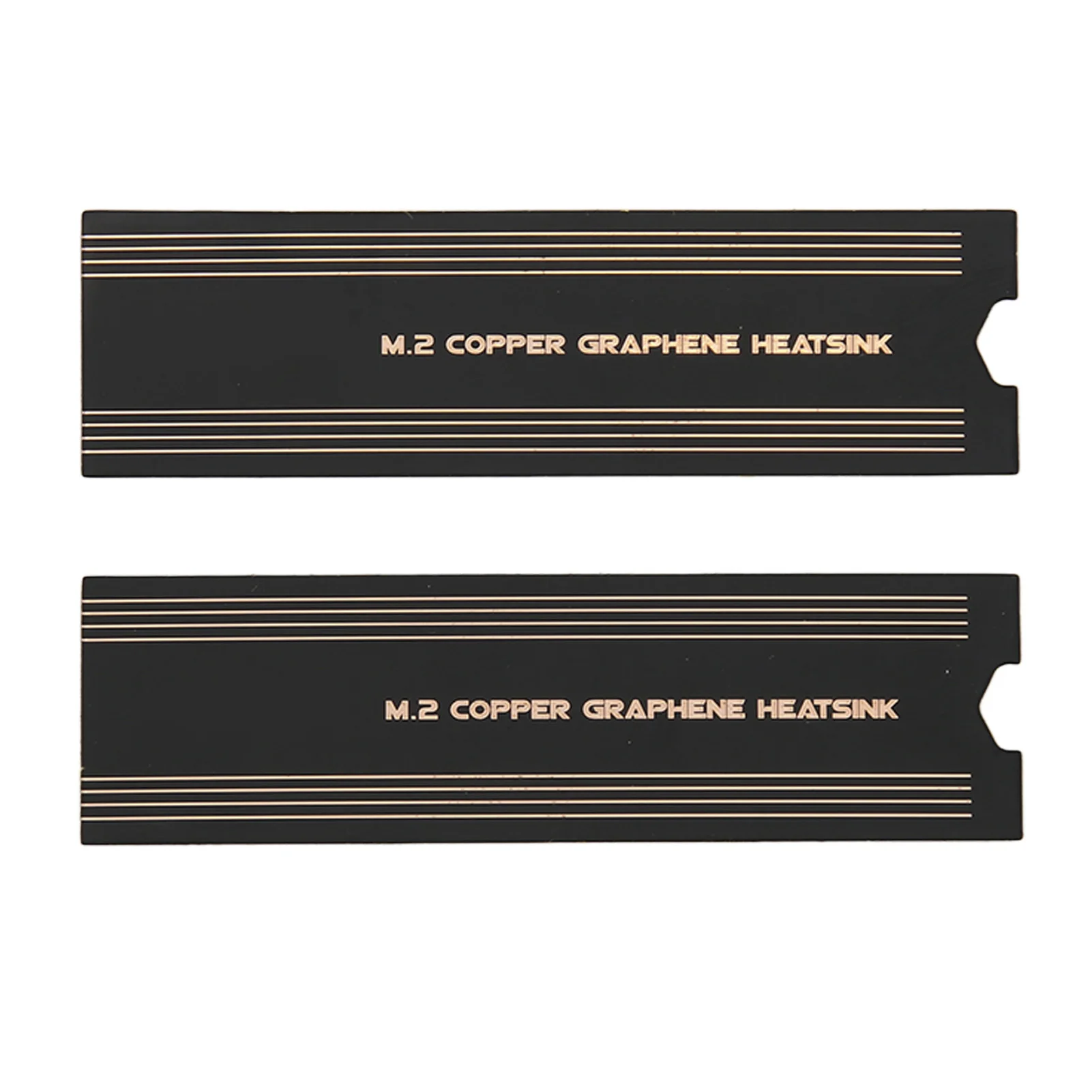 2Pcs M.2 SSD Graphene Heatsink Precise Thermal Conductivity Rapid Cooling NVMe Copper Graphene Heatsink (Not Inclube Hard Disk)