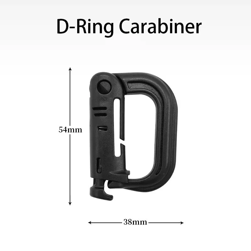 5PC Plasctic Shackle Carabiner Carabiner D-ring Multi Outdoor Hiking Camping Ring Buckle Carabiner Keychain Fastener Bag Buckle