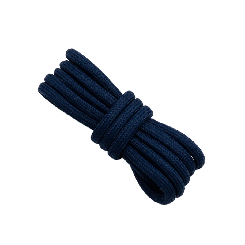 Coolstring 5mm Round Polyester Customized Shoelaces Green Navy Fashion Shoe Laces Extra Long Unisex Women Men Sneaker Shoestring