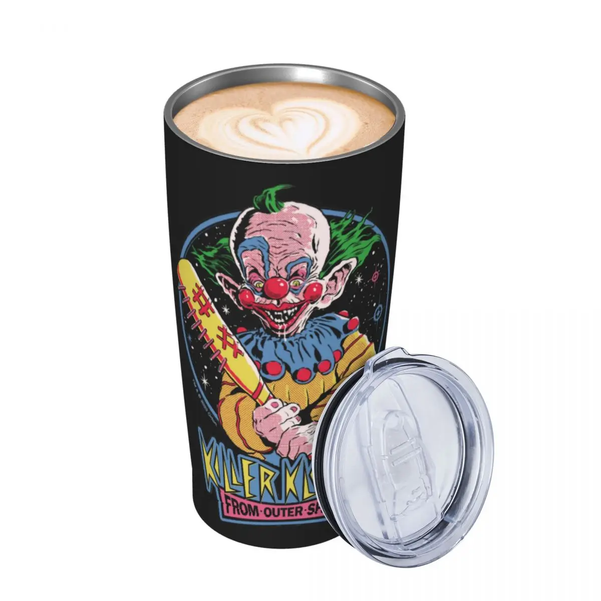 Shorty Killer Klowns From Outer Space 20oz Tumbler Stainless Steel Double Wall Vacuum Insulated Mug With Straw for Cold and Hot