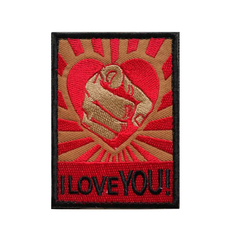 3D Embroidered New York Cloth Stickers Hook and Loop Badge Smile Face American Style Military Appliques Rock Me Backpack Patches