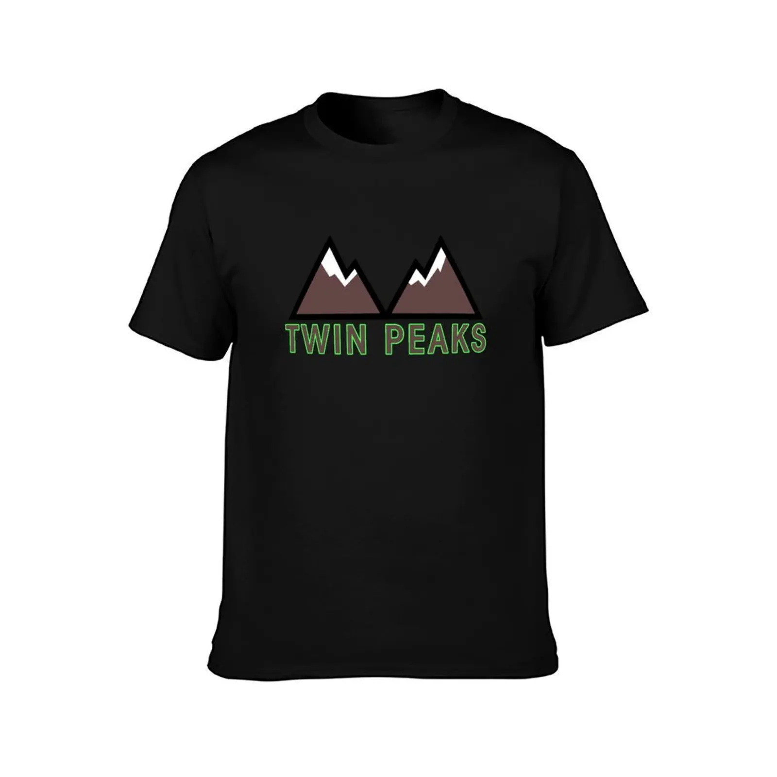 Twin Peaks green and brown title T-Shirt Lightweight Print T-Shirt