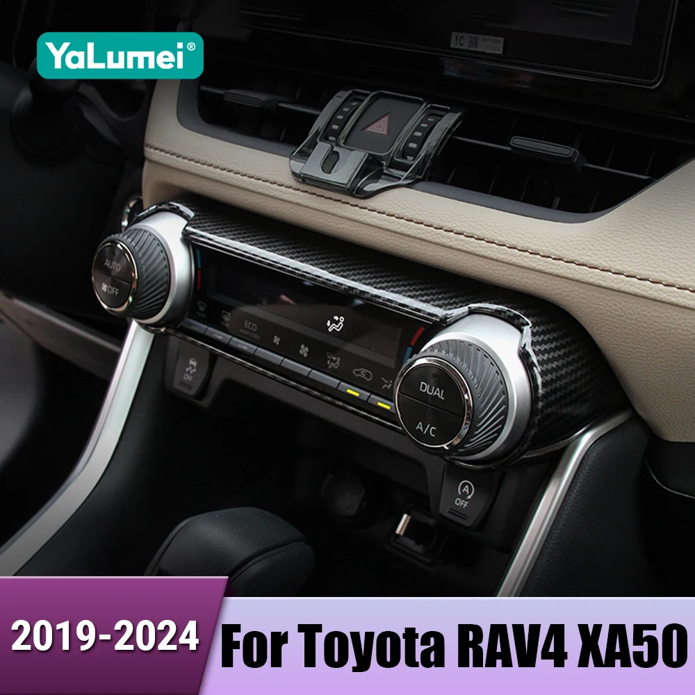 Auto Center Klimaanlage AC Schalter Taste Panel Abdeckung Trim Für Toyota RAV4 XA50 2019 2020 2021 2022 2023 2024 Hybrid zubehör