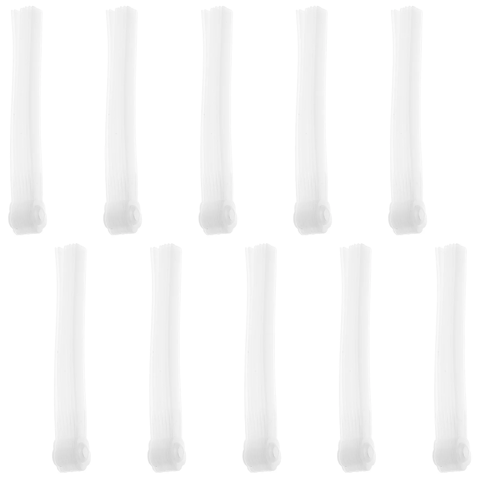 

10 Pcs Folding Fan Handle Diy Grip Suite Transparent Plastic Craft Sticks for Bride