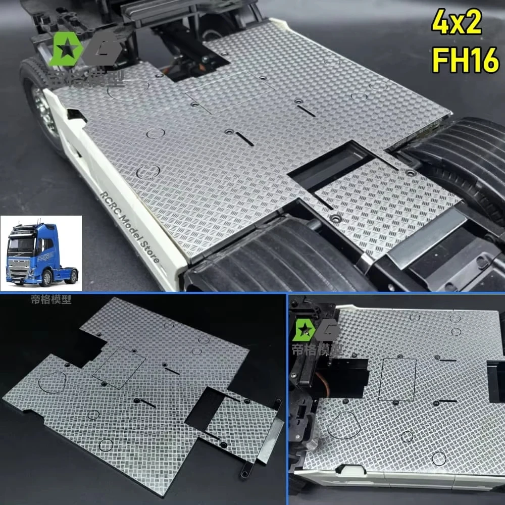 Toy Truck FH16 750 4x2 Skid Plate For Tamiya VOLVO FH16 750 4x2 56375 1/14 RC Tractor Truck DIY Parts Accessories DEGREE MODEL
