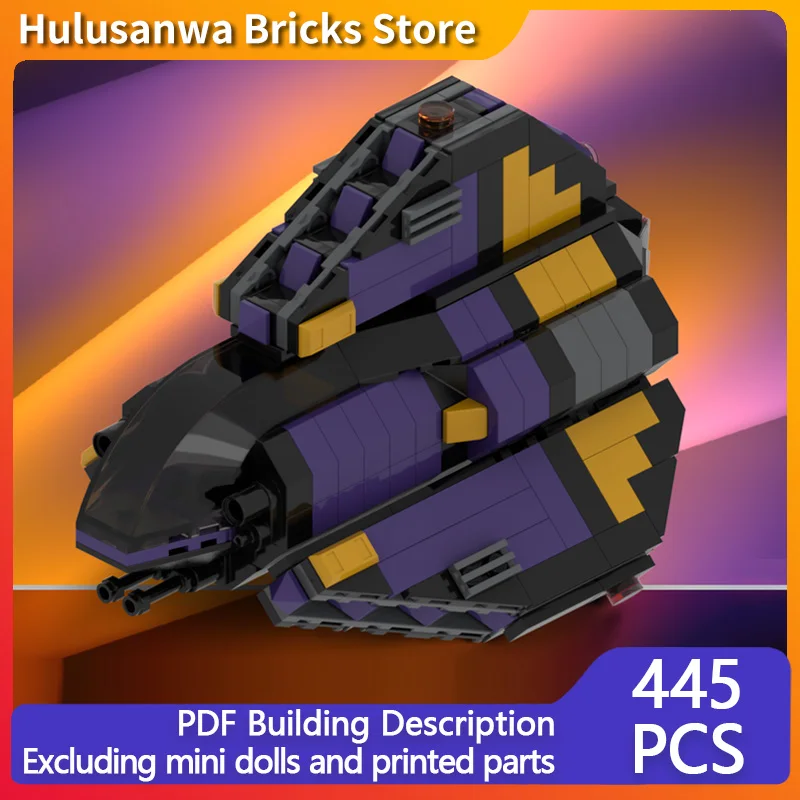 

Heavily Armoured Fighter Vessel Model MOC Building Bricks War Equipment Modular Technology Gifts Holiday Assemble Children Toys