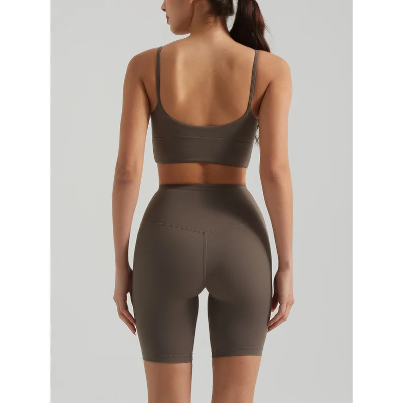 Women's Lycra High Waist Yoga Set - Hip Lifting Anti-Curling Sports Bra & Shorts/ Pants Workout Suit, High Elastic Outer Wear