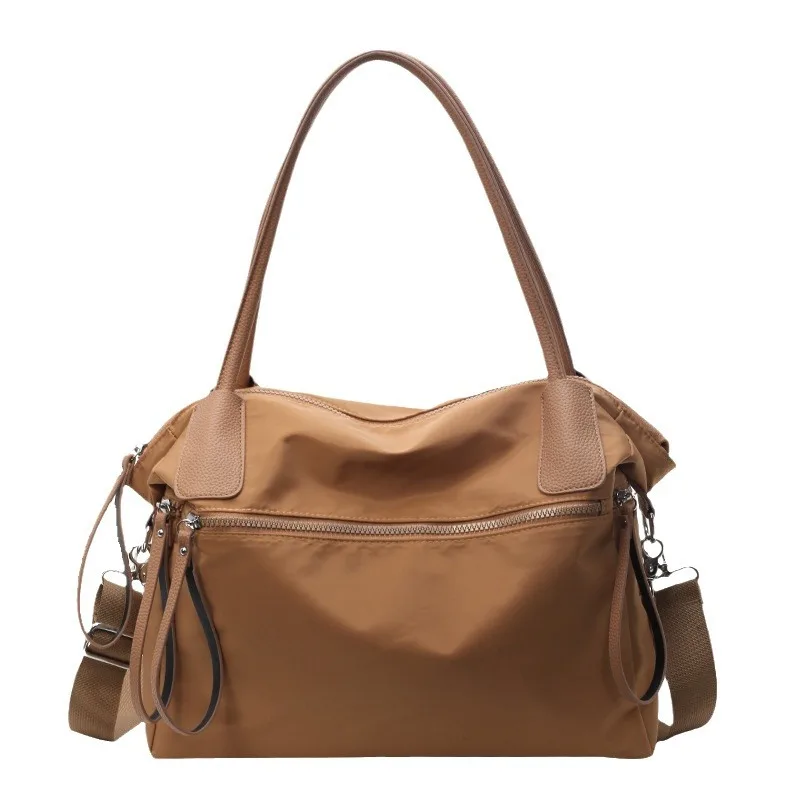 

Новинка 2024 года, женская нейлоновая ткань через плечо, однотонная сумка-тоут, большая вместительная сумка для подмышек, сумки на плечо