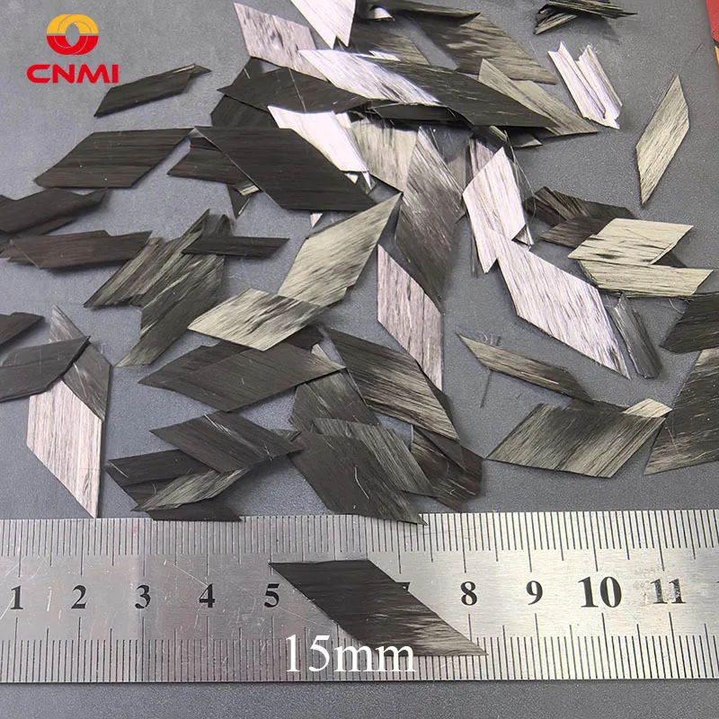 100g 15mm Carbon Fiber Short Cut Flake Forged Carbon Diamond Shaped Forged Grain Raw Material Car Motorcycle Bike Parts DIY