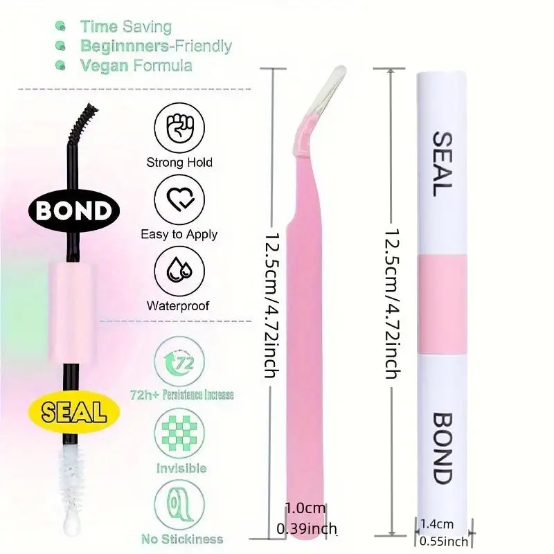 False mascara glue set 144 clusters of eye black set, puffy and thick 144 pieces of 3D effect mascara set DIY eye black set