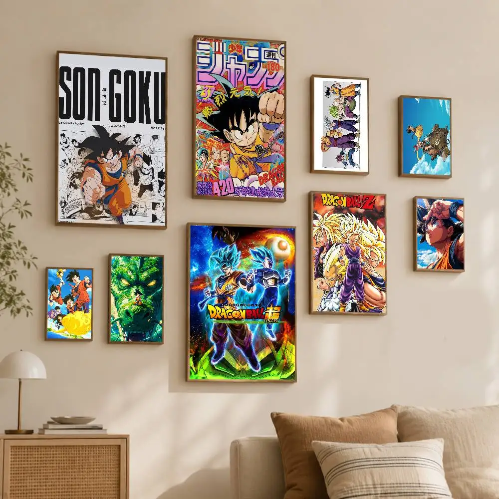 Impression sur papier Dragon Ball, décoration artistique pour la maison, le salon, la chambre, l'entrée, le bar, le café