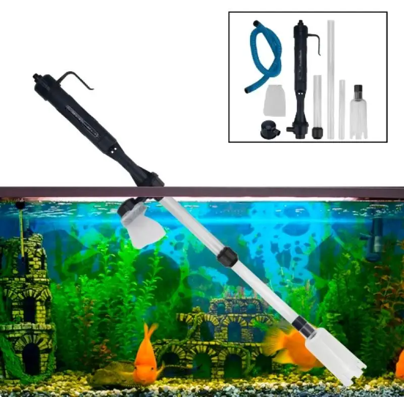 Electric Changing Water Waste Remover Vacuum Gravel Cleaner Tool Water Change Pump Aquarium Fish Tank Pipe Filters Tools