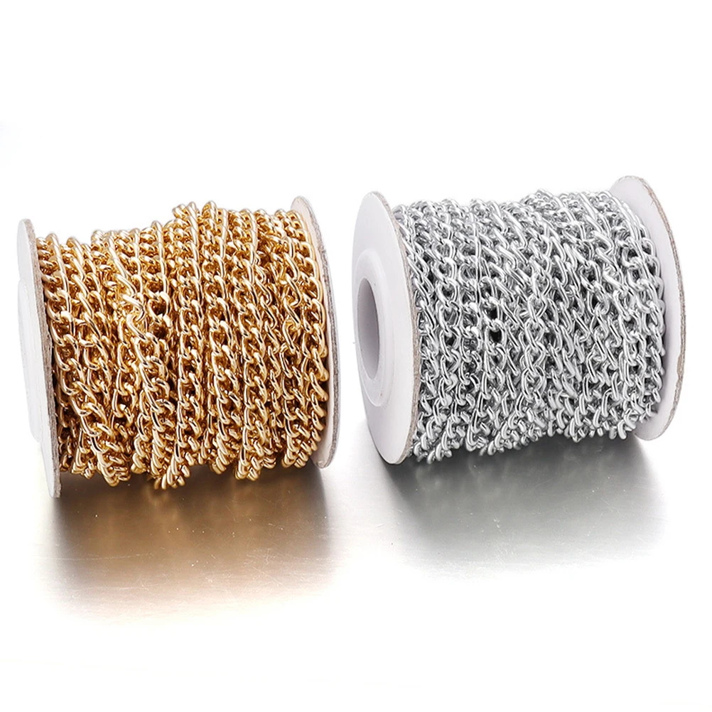 

1pcs Premium Aluminium Chain Twisted Link for DIY Crafts Bag Accessories Garment Shoes Decor Sturdy Oxidized Metal Chains
