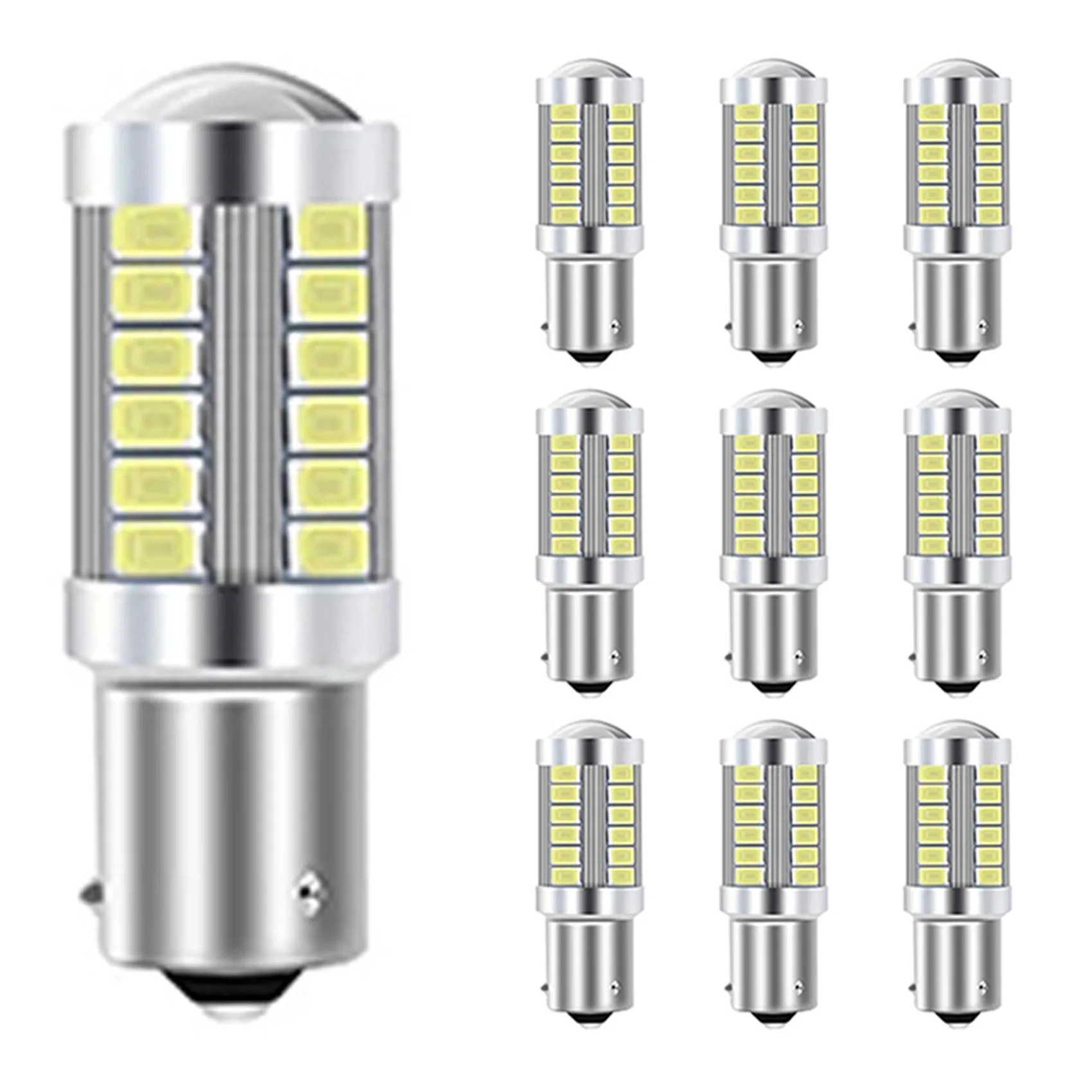 مصباح خلفي ليد للسيارة ، مصابيح فرامل ، مصباح خلفي ، مصباح إشارة ، مصباح 15s PY21W ، 10 LED