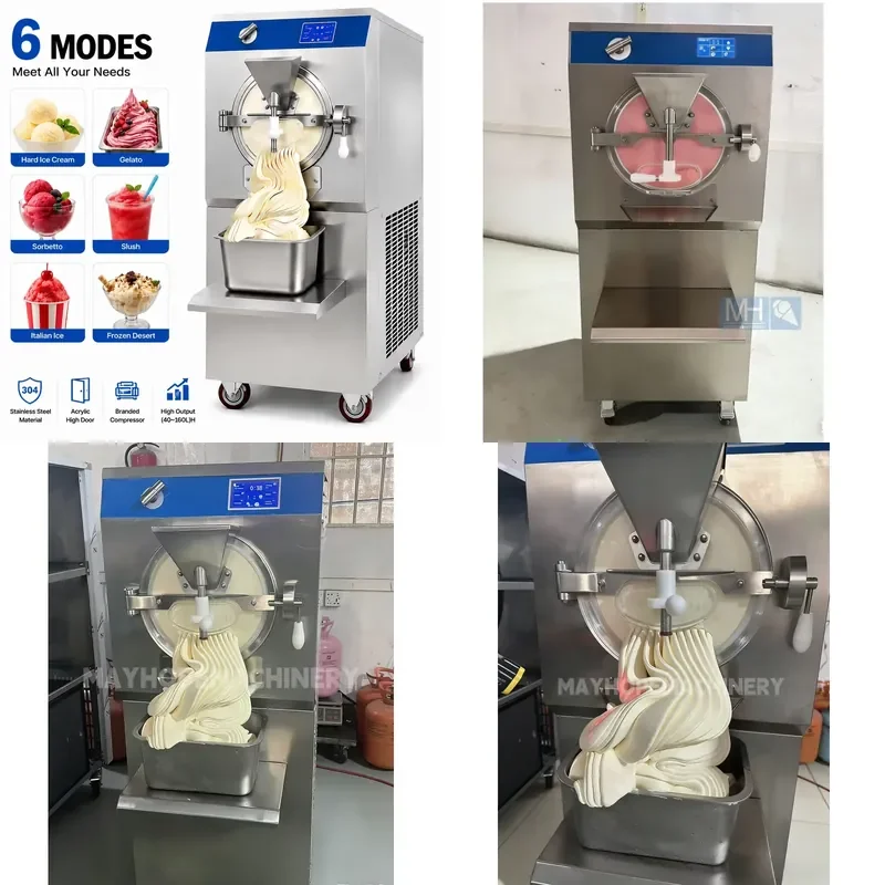 for 10 to 40L Cylinder Hard Ice Cream Machine Italian Ice Cream Maker 40 to 160L H Capacity Alibaba Gold Supplier
