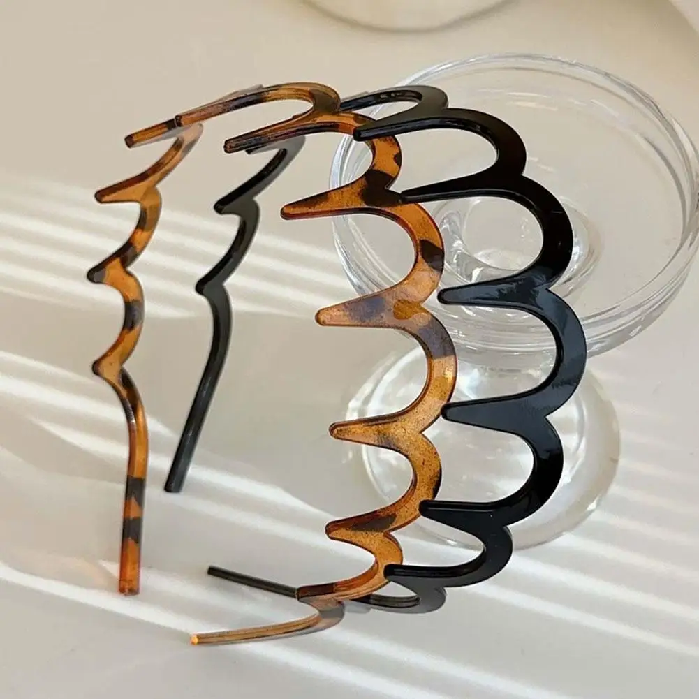 موجة الشعر هوب مسننة عقال رقيق عالية الجمجمة المضادة للانزلاق غسل الوجه مشبك شعر الحلو موضة إكسسوارات الشعر