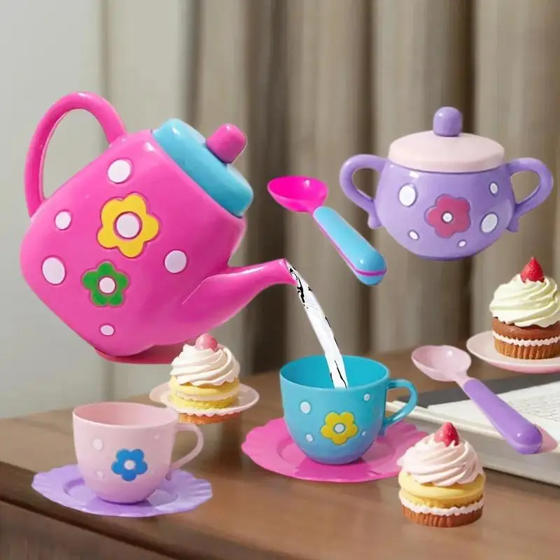 Zestaw herbaty dla dzieci do zabawy w udawanie, zestaw kuchenny symulacyjny, wspaniały prezent dla chłopca i dziewczynki