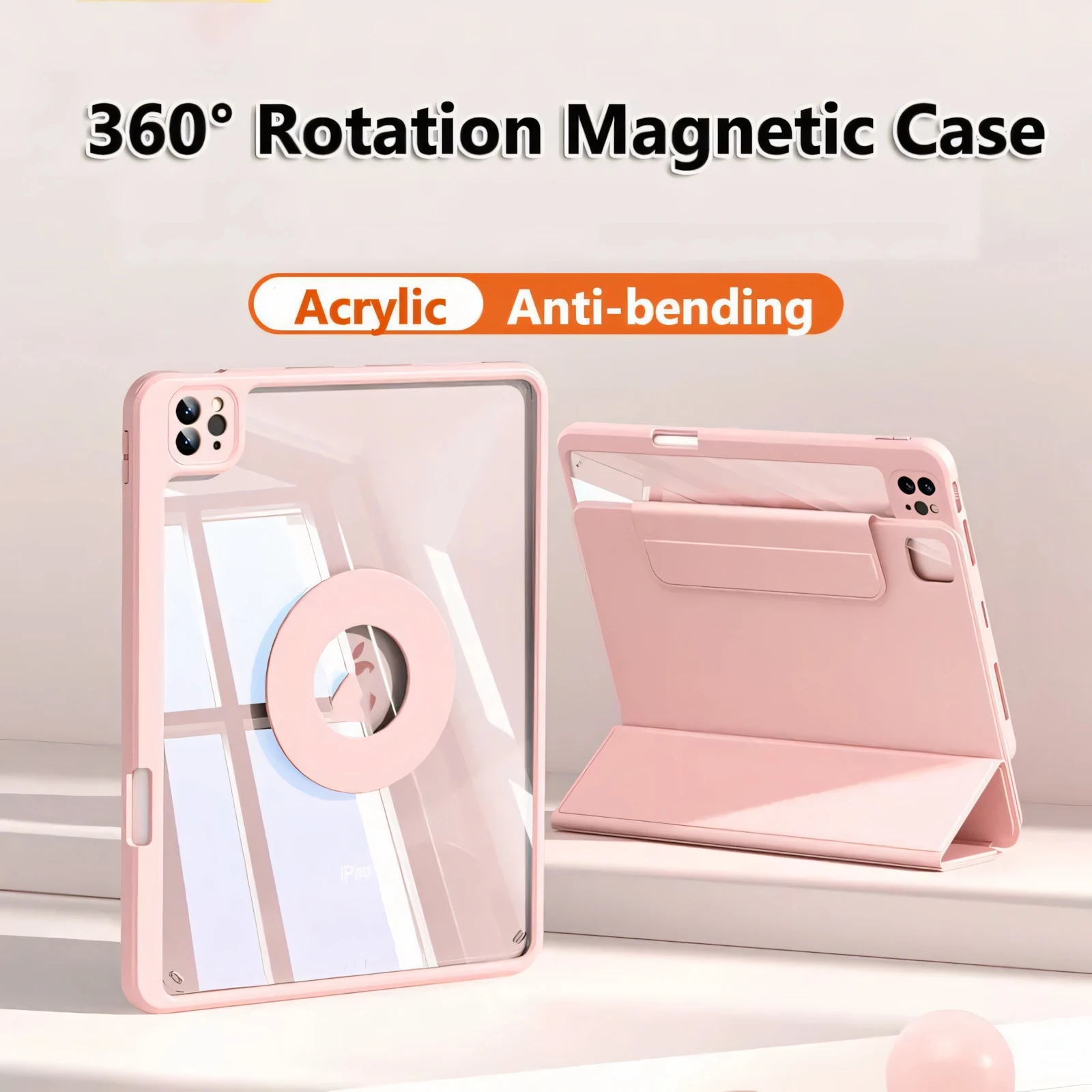 

For 2025 New IPad A16 11th 10th Gen Cover Smart for Mini Air 7 6 5 4 M3 Pro 11 13 M3 M2 Detachable Magnetic Rotating Pencil Case