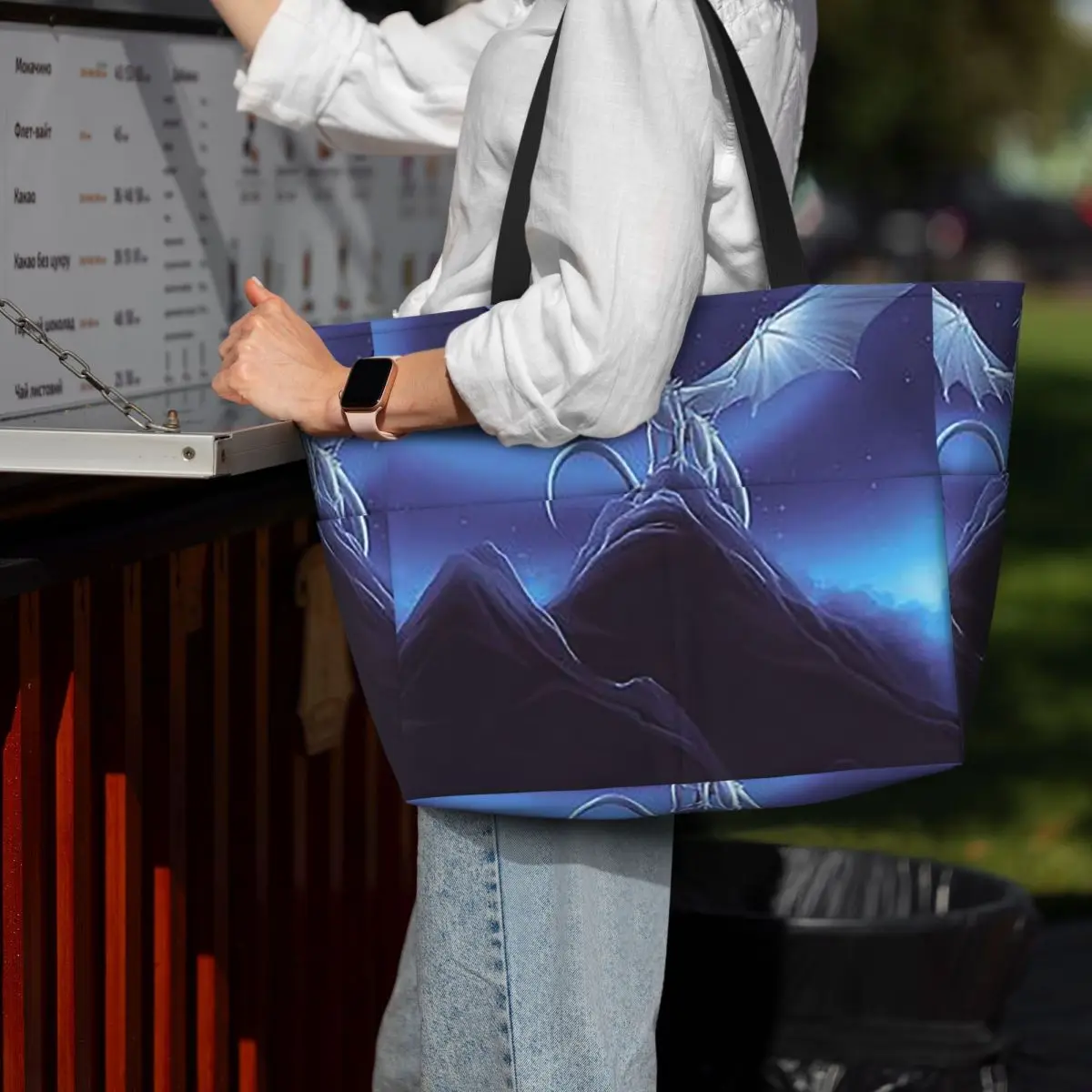 

Blue Dragon Beach Tote Bag Sport Gym Yoga Duffle Large Tote Bag Women Travel Bag Fitness bag