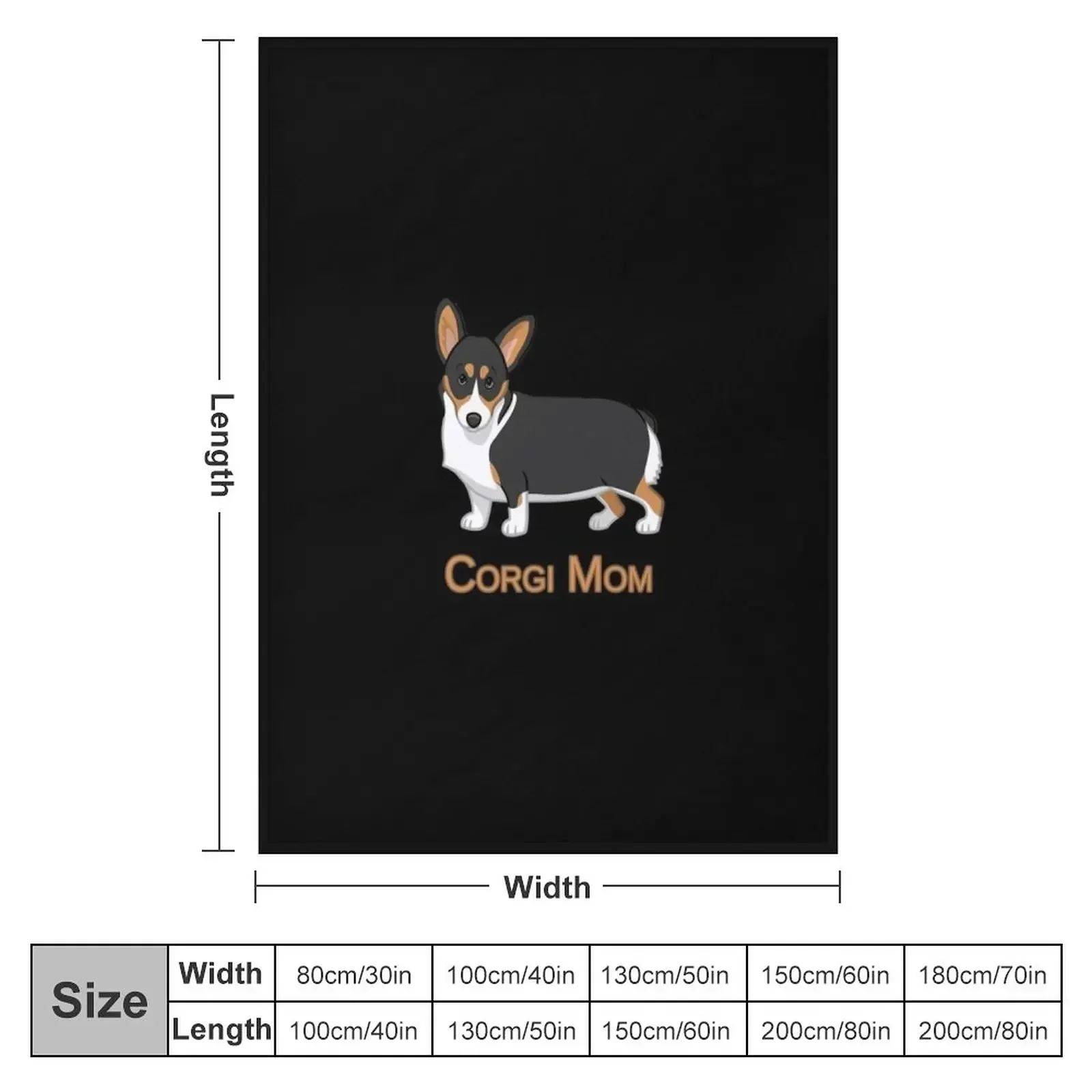 Cute Black Tricolor Pembroke Corgi Mom Dog Lover Throw Blanket Nap Thin sofa bed Luxury Thicken Blankets