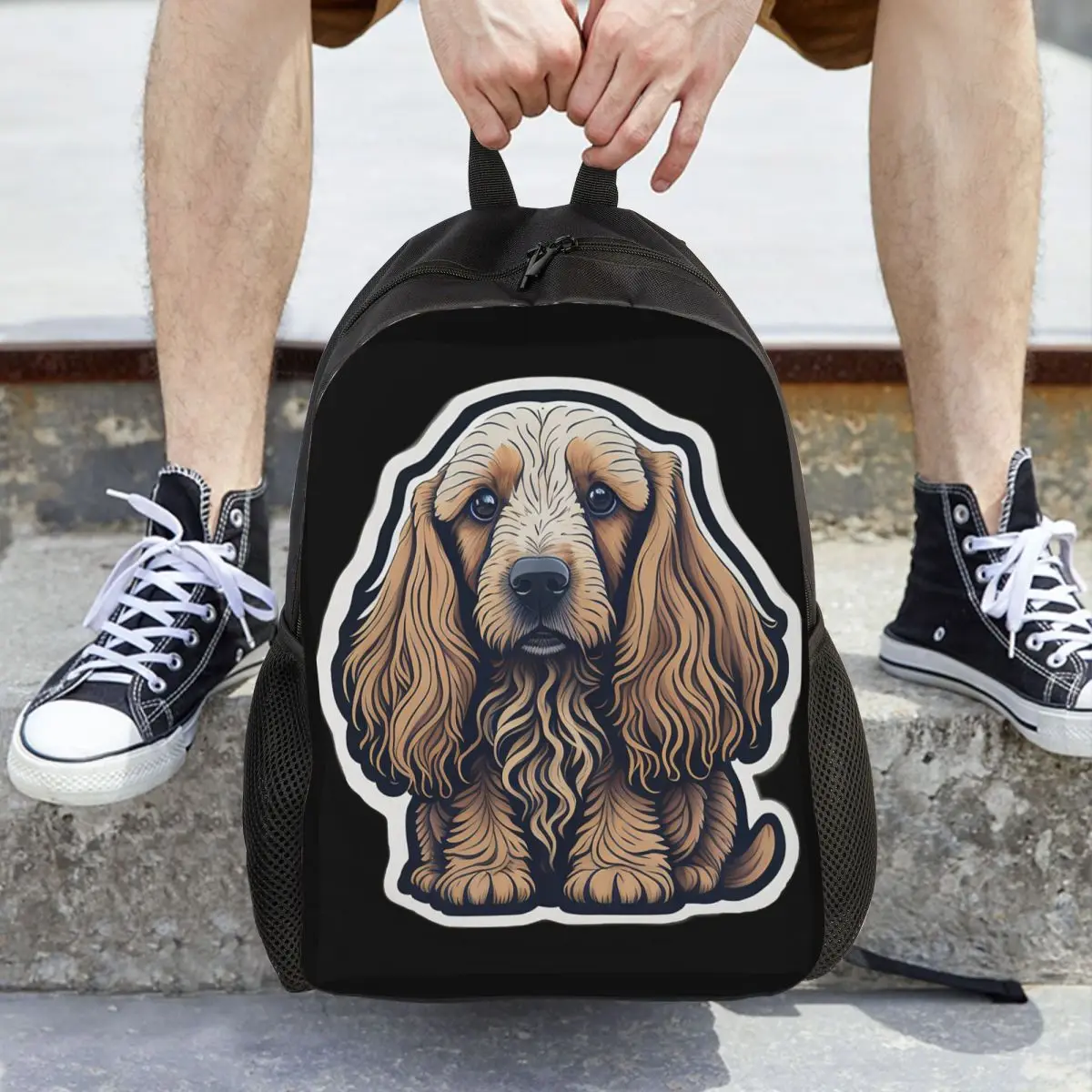 

Afghan Hound (Sticker And Print Out) Backpack Daypack Large Capacity Children BookBag School Bag Shoulder Bags for Men Women