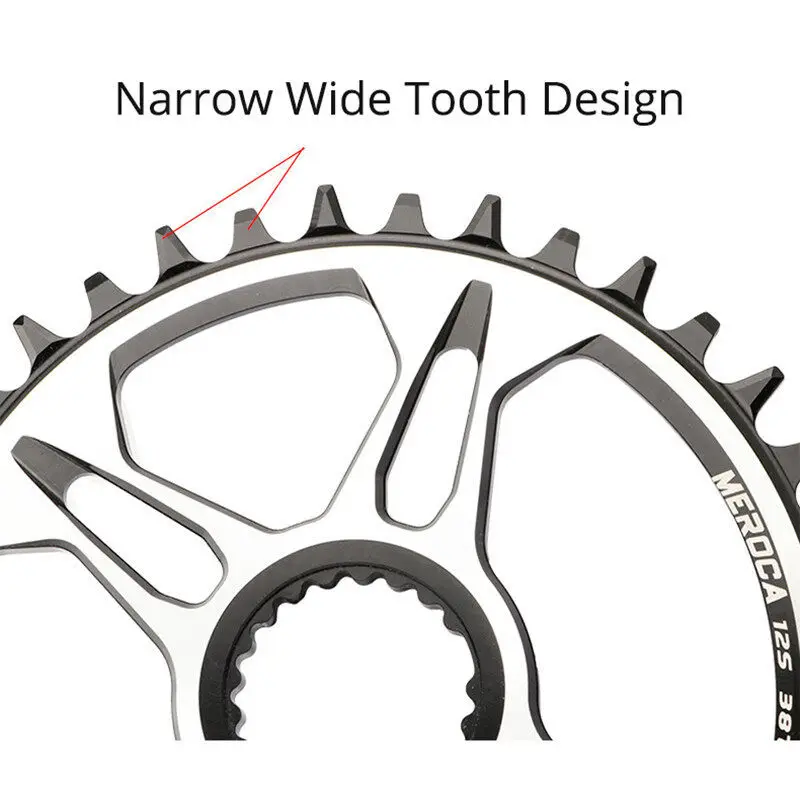 MEROCA Narrow Wide Chainring 32-38T 11/12S Single Crown forShimano M6100 M7100 M8100 M9100 Direct Mount Chainwheel Bicycle Parts