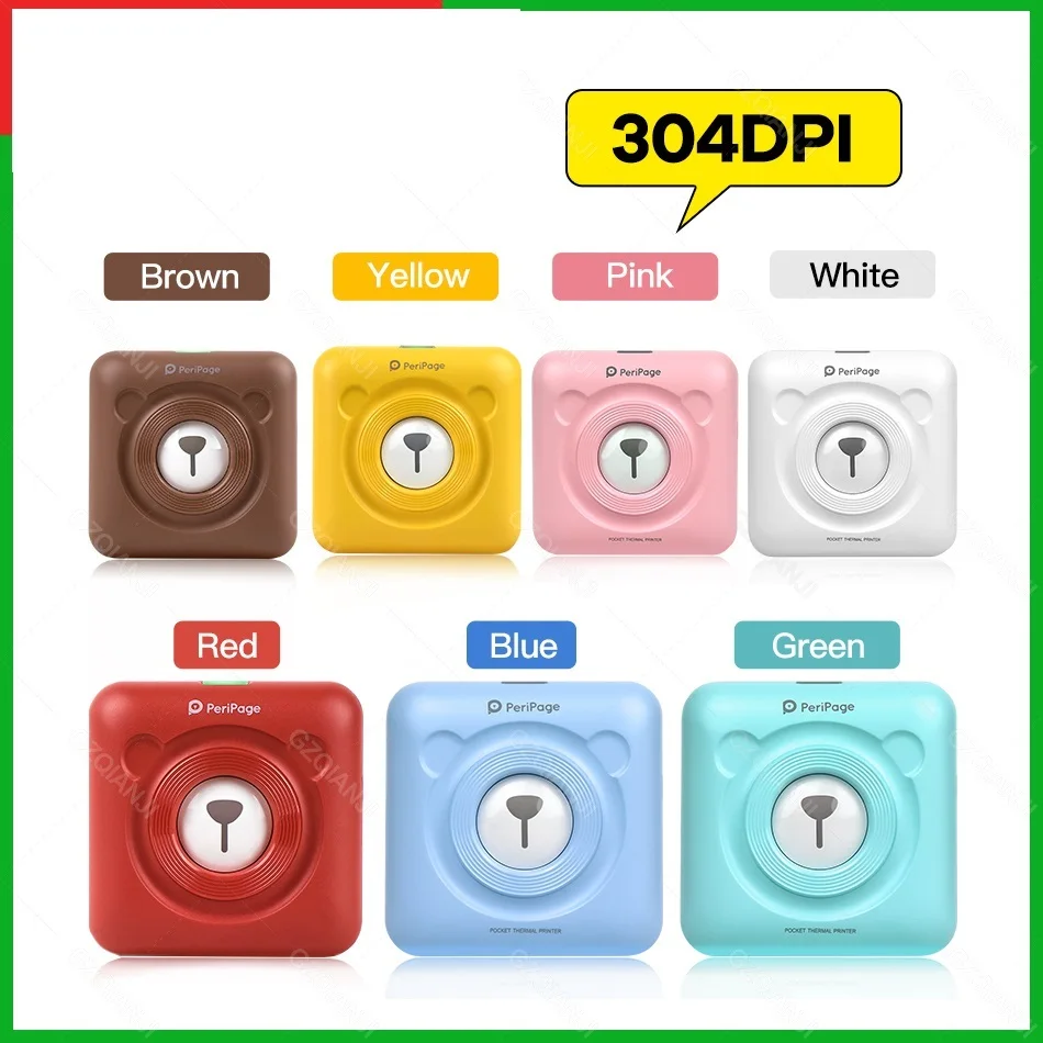 New A6 304 DPI Mini Portable Bluetooth Photo Printer Pocket Thermal Printing USB Connection Impresoras Fotos Gifts Papers