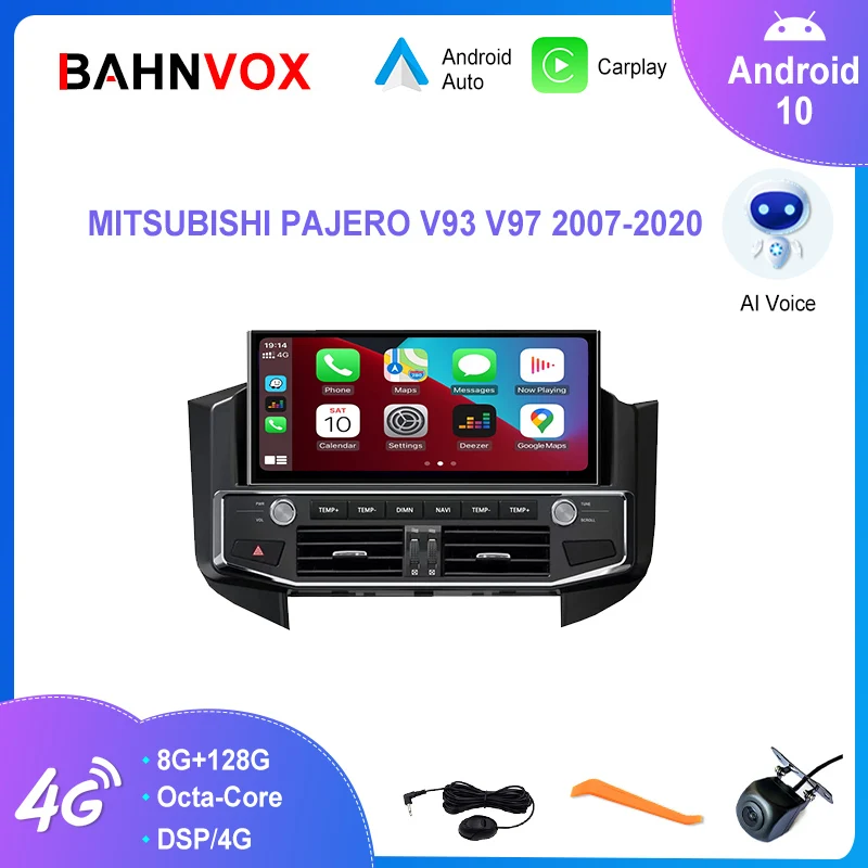 12.3'' Android 10 Car Radio For Mitsubishi Pajero V93 V97 2007-2020 Carplay GPS Navigation 4G Stereo Multimedia Player Head Unit