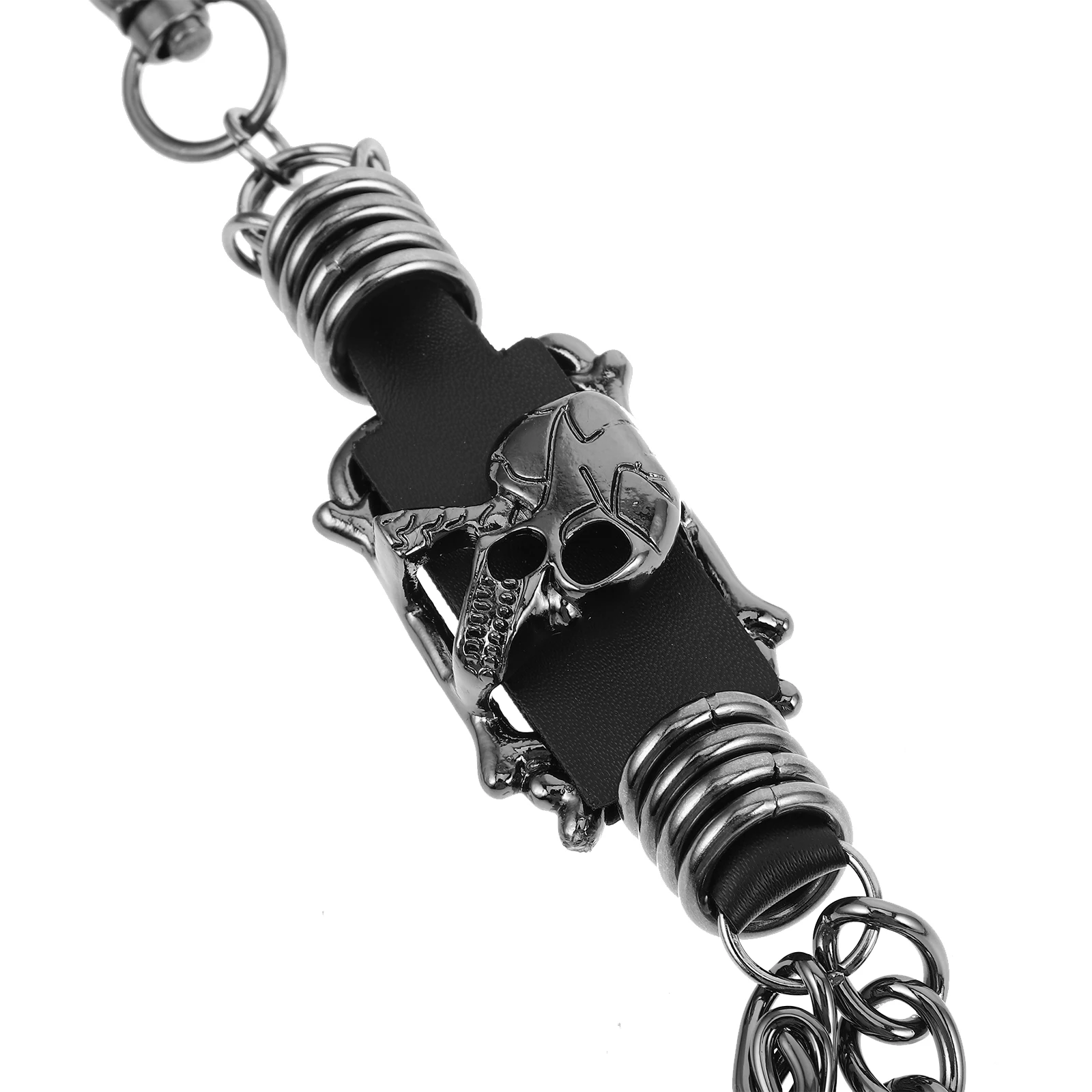 패션 메탈 팬츠 체인 고딕 펑크 진 벨트 힙합 록 허리 장식 남녀 공용 바지 액세서리