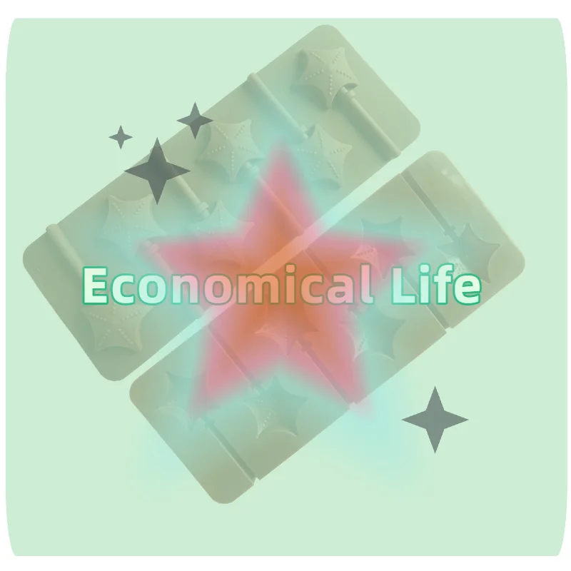 [MOA]6 Star Silicone Lollipop Mold Chocolate Candy Chip Mold Five-pointed Star Chocolate Bar Star Lollipop[MOA]