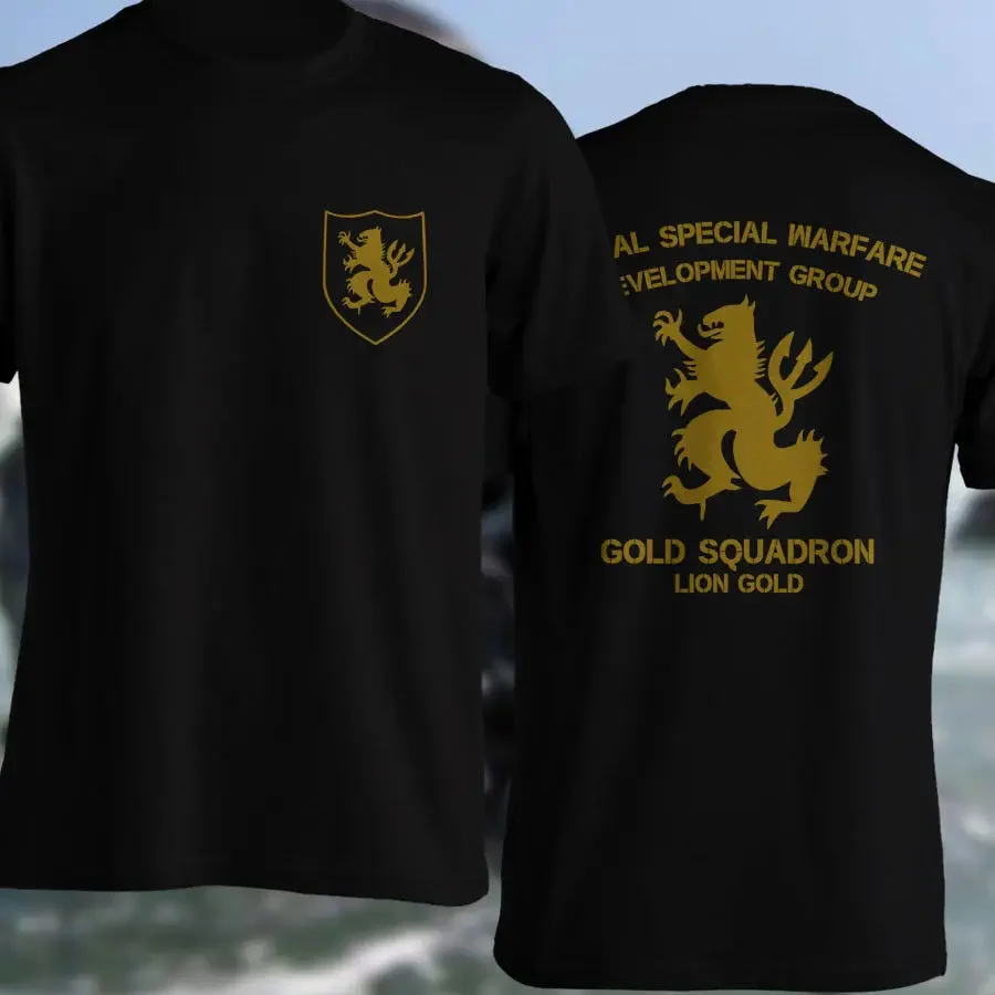 Gold Squadron Special Force Lion Gold NSWDG Devgru Team Six T-shirt Casual Short Slove