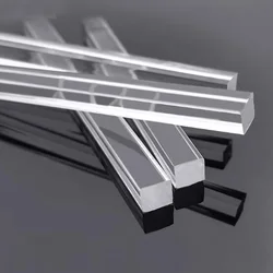 Clear Transparent Acrylic Plastic Square Rod Bar 3mm 4mm 5mm 6mm 8mm 10mm 15mm 20mm 25mm 30mm 40mm 50mm