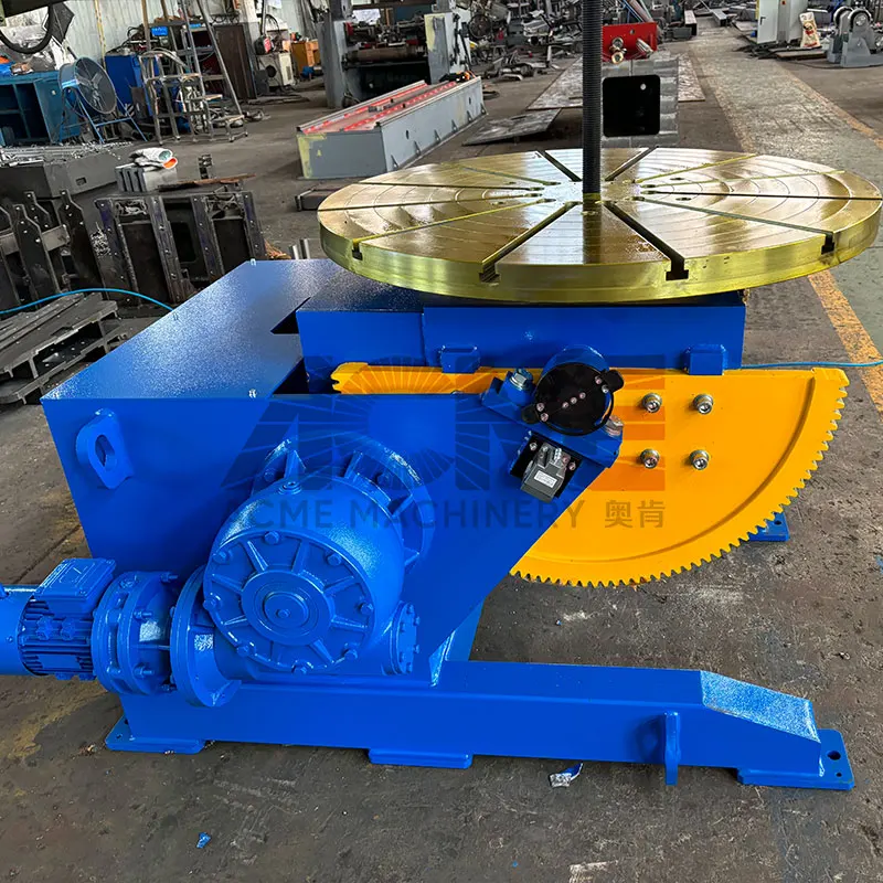 Customizable Rotary Welding Positioner with Turntable VFD Adjusting Speed OEM/ODM Available 1.5 Year Warranty