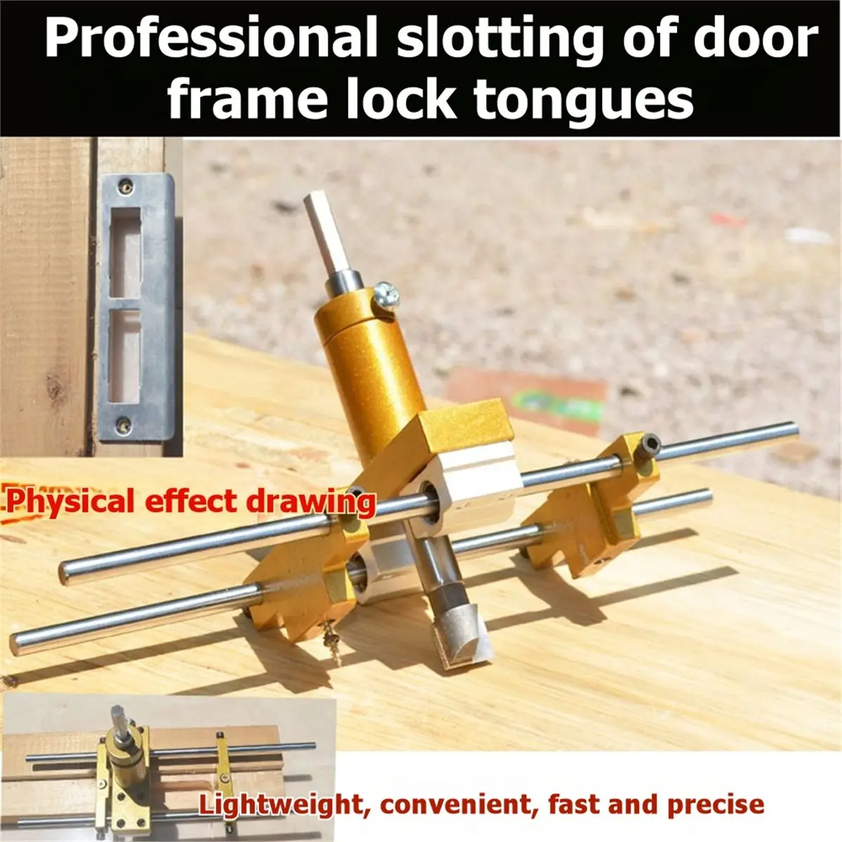 Door Lock Hole Opener Installing Doors Lock Mortiser for Doors Lock Tongue Slotting Tool Metal