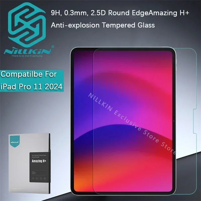 

Nillkin For iPad Air 11 2025 2024/Air 10.9/Air 4/Air 5/Pro 11 2024 H+ Anti-explosion Tempered Glass Flat glass tempered film