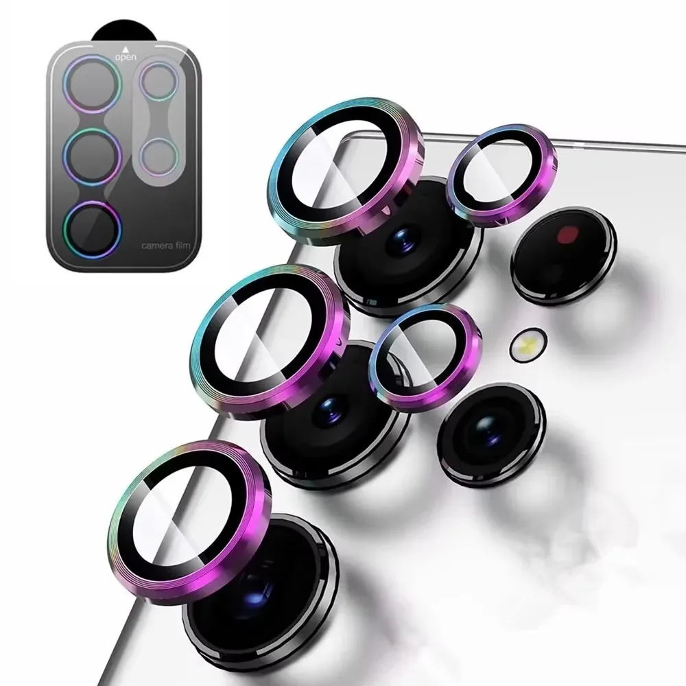 Metal Colorful Lens Ring Glass Protection For Samsung Galaxy S26 Ultra S26Plus S26+ Camera Tempered Film For S26 Accessories