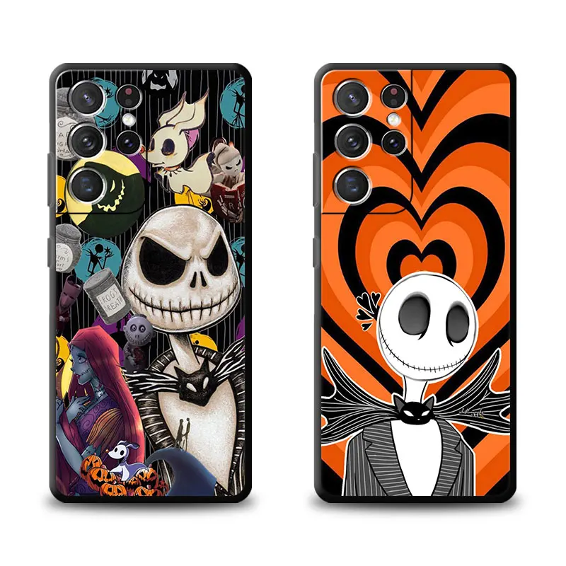 Case For Samsung Galaxy S23 Ultra S22 S21 FE S20 Plus S10 Lite S9 S8 S10e S24 Phone Cover TPU Shell Disney Jack Skellington