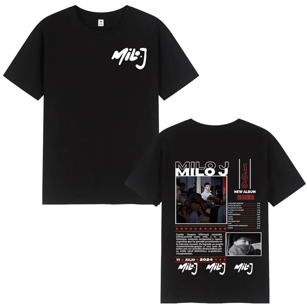 Rapper Milo J 166 Album Merch T Shirt Men Women Clothing Fashion Hip Hop T-shirt Cotton Casual Oversized Short Sleeve T-shirts