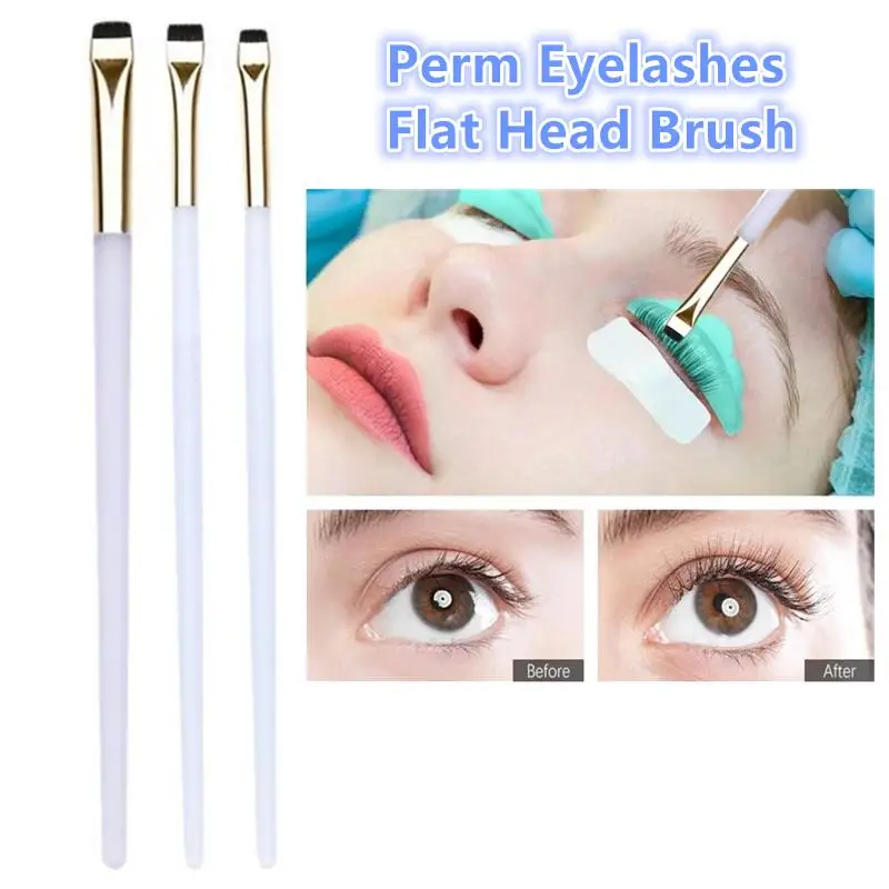 1 Stücke Farbverlaufsgriff Flache Bürste Dauerwelle Wimpern Lash Lift Werkzeug Wimpern Dauerwelle Stange Wimpern Applikator Make-Up Werkzeuge & Zubehör