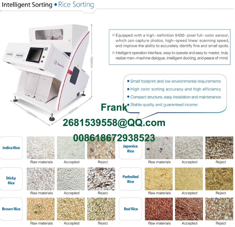 Small Capacity Mini 2 chute Rice Color Sorter Grain Sorting Machine