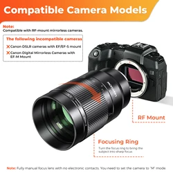 Lightdow NEW 240MM F5.6 Foldback Prime Lens For Canon EF Nikon Z Sony E Mount Micro Single Camera Canon EF Nikon F SLR Camera