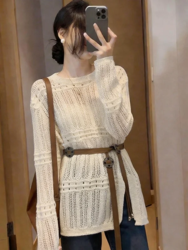

Women's Long Sleeve Thin Sun Protection T-Shirt Bohemian Style Outerwear Cover up Spring Summer New Arrival plus Size