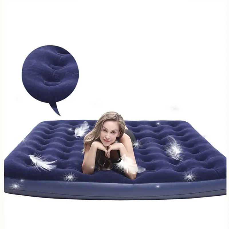 

22CM/34CM Thickness Quick Inflation Outdoor Blue Camping Air Mattress