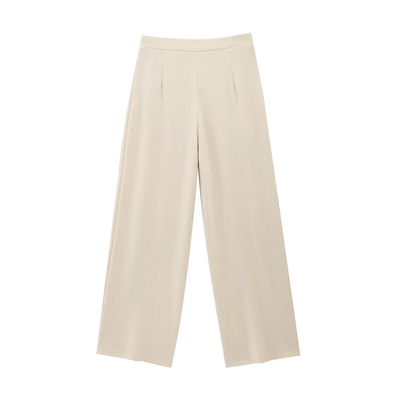 Jenny&Dave 2025 Spring/Summer French Fashion Ladies Elegant Trousers Gold Waist Buckle Minimally Loose Suit Pants Women