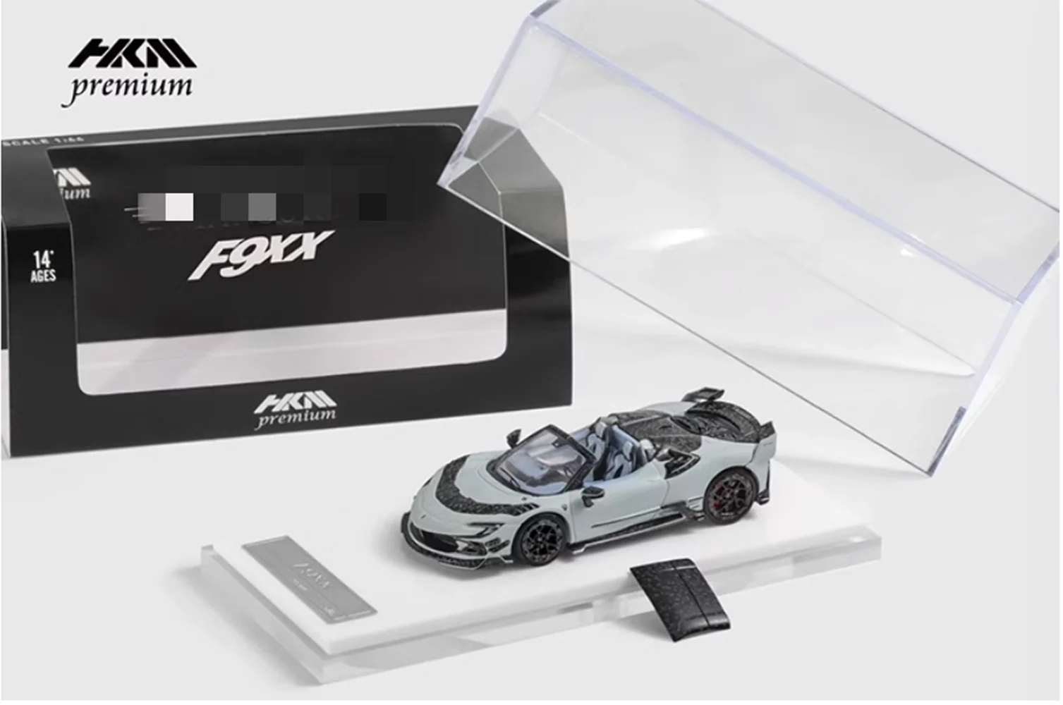 HKM 1:64 SF90 F9XX Sport Grey Model Car Diecast Collection Limited Edition Hobby Toys