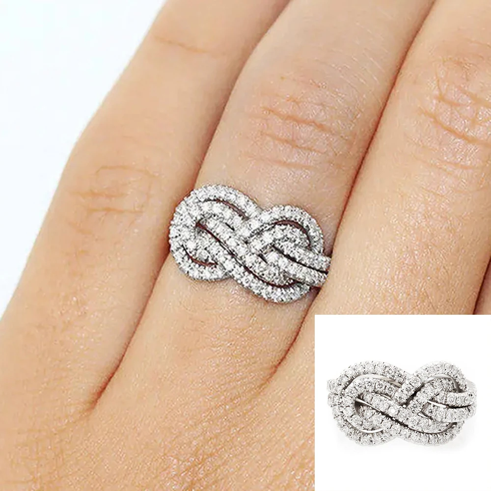 Huitan Mode Weibliche Ringe Hohe Qualität Silber Überzogene Funkelnden Zirkonia Kristall Ringe für Frauen Party Hochzeit Schmuck