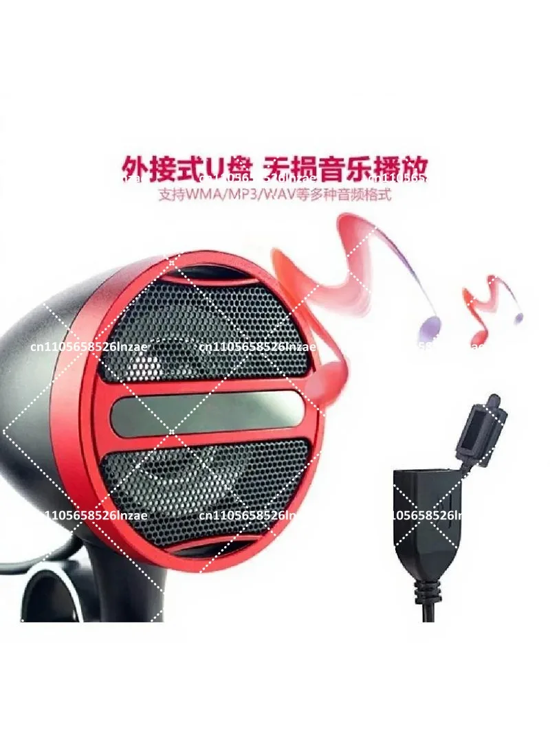 Waterproof 12V Bluetooth Motorcycle Speakers All-Metal Handlebar Audio MP3 Player for Motorbike Electric Scooter