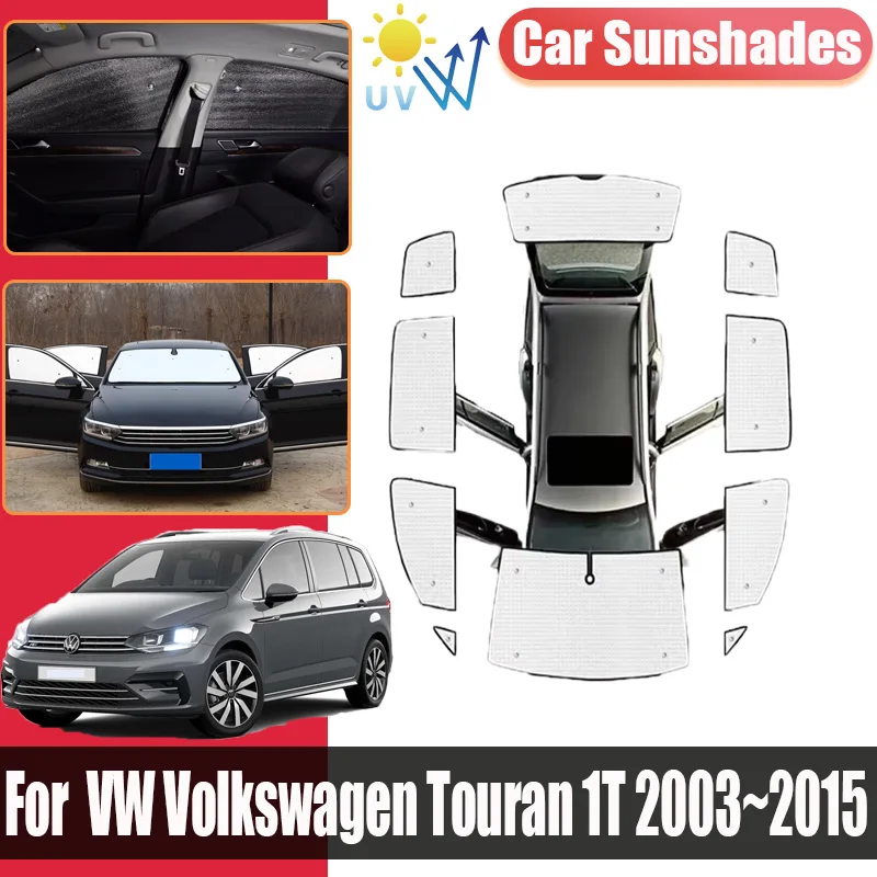 

Автомобильные солнцезащитные козырьки с полным покрытием для VW Volkswagen Touran 1T 2003 2004 ~ 2015 автомобильные солнцезащитные козырьки для окон, аксессуары для конфиденциальности